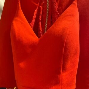 Never been worn two piece beautiful summer dress. Red.